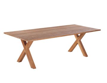 Mako Plankebord 90x200 cm - m/bordben i teak - Kryds